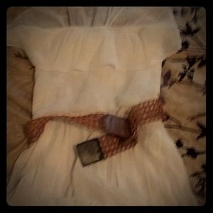 White. BCX flowing dress with belt